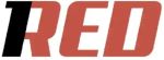 Logo RED w czerwono‑czarnej stylistyce, marka online‑kasyna