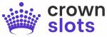 Logo Crown Slots z fioletową koroną, marka online‑kasyna