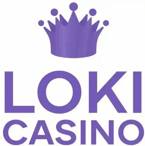 Logo Loki Casino z fioletową koroną, marka online‑kasyna