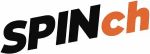 Logo SPINch w czarno‑pomarańczowej stylistyce, marka online‑kasyna